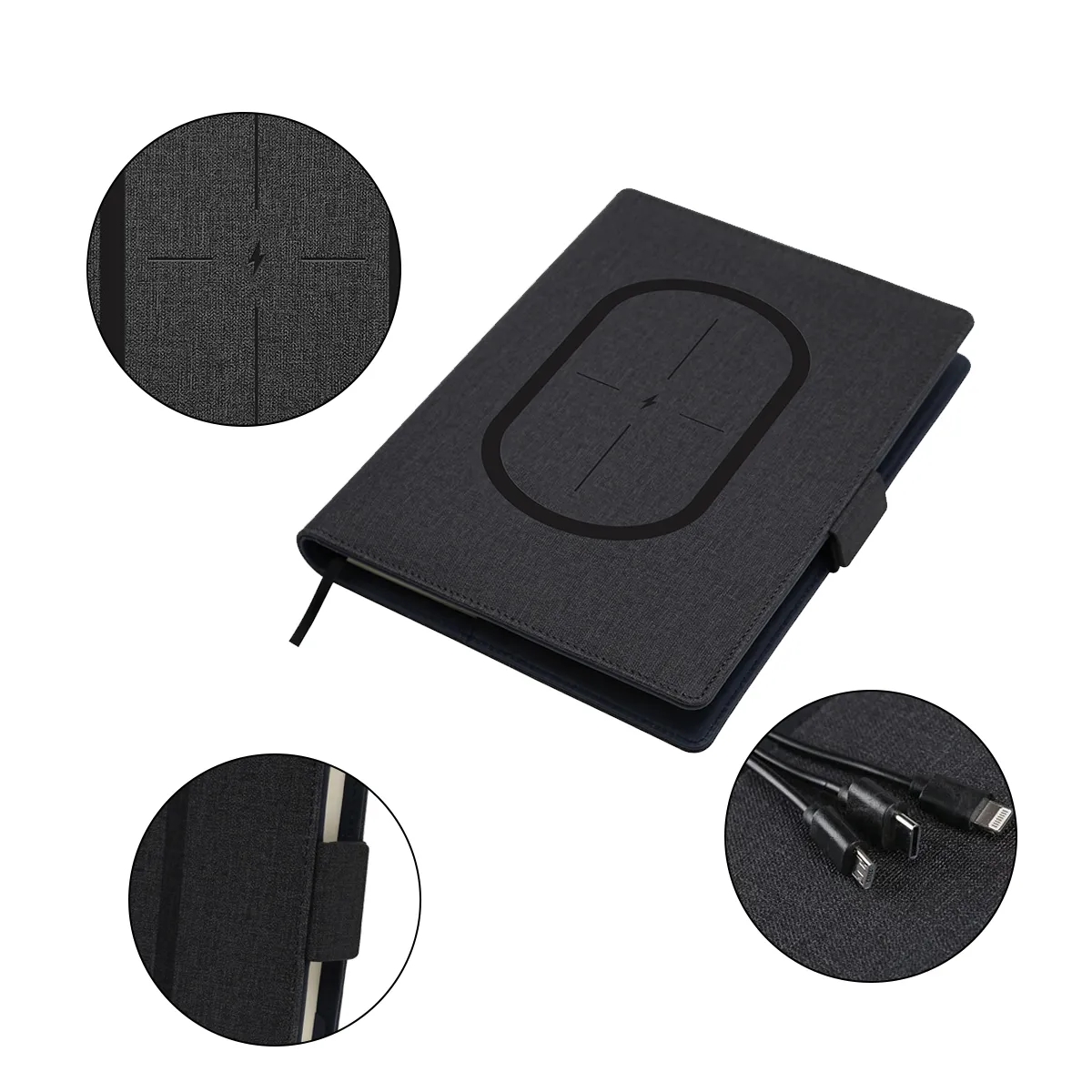 A5 Wireless Charging Notebook with Power Bank 11
