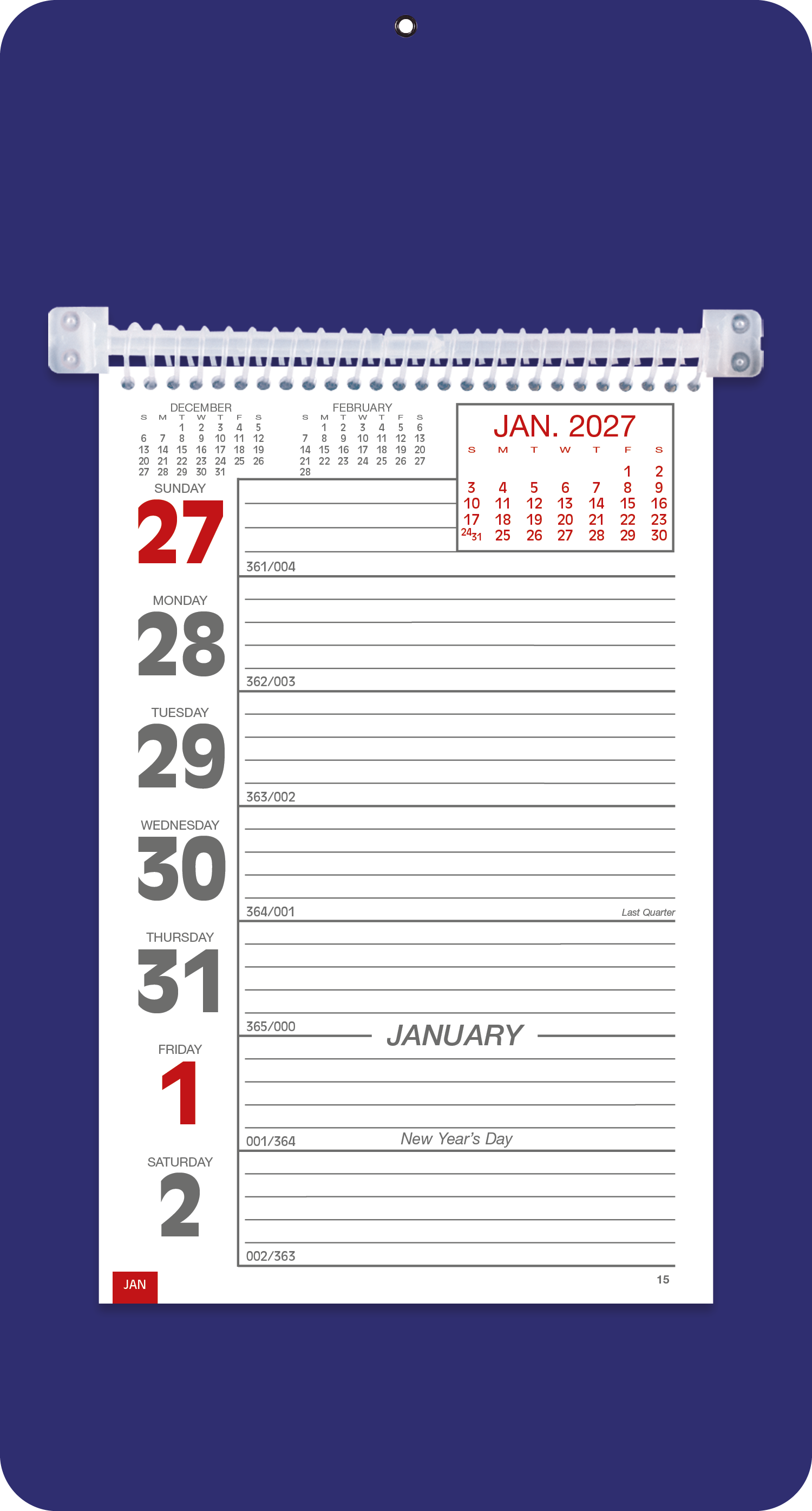 Triumph® Calendars Weekly Memo Calendar 103