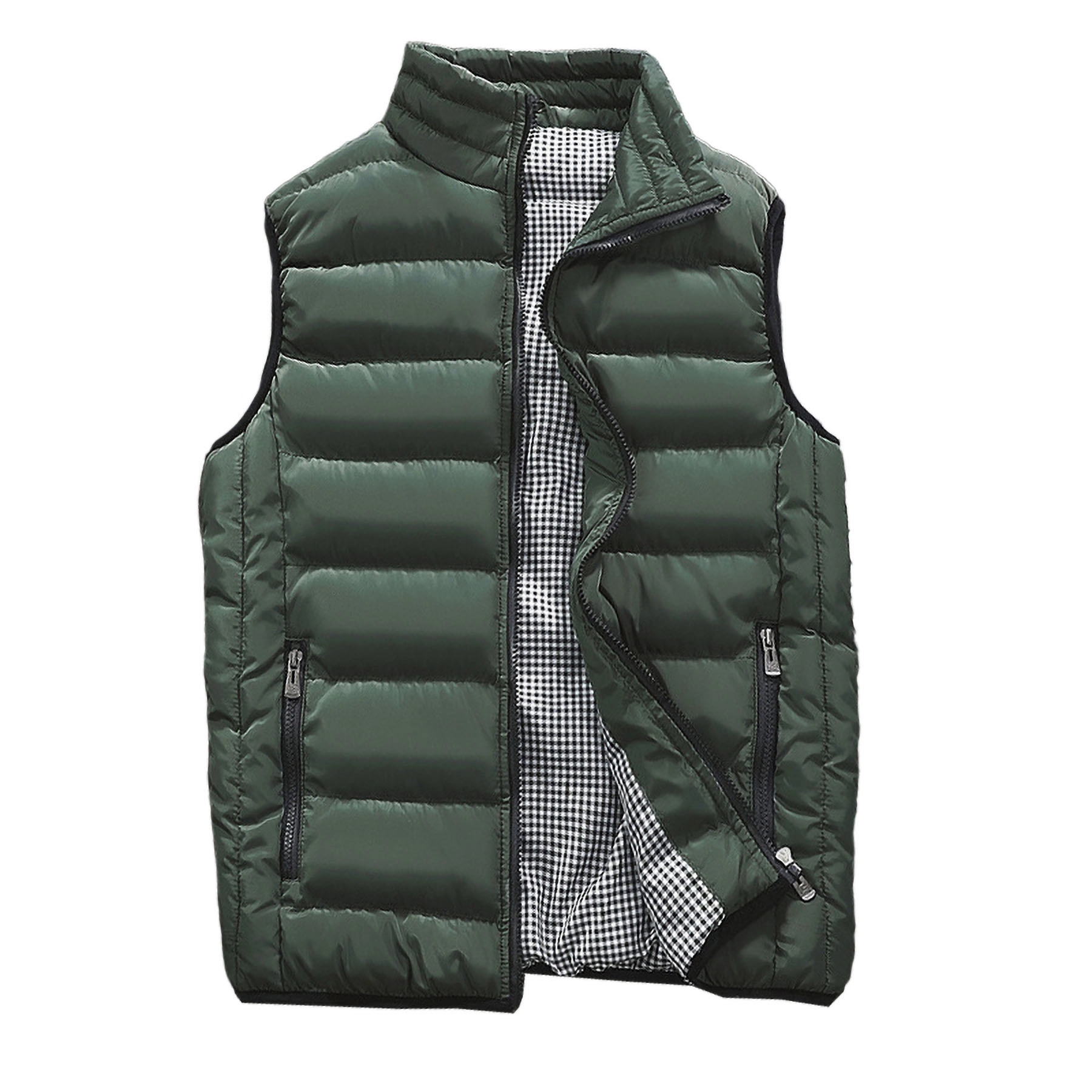 Mens Solid Winter Sleeveless Vest Coat 9