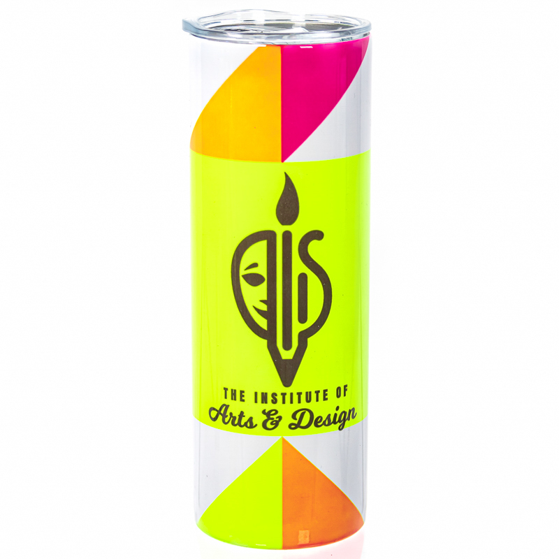 Custom Printed Skinny Stainless Steel Tumblers w/Clear Lid 5