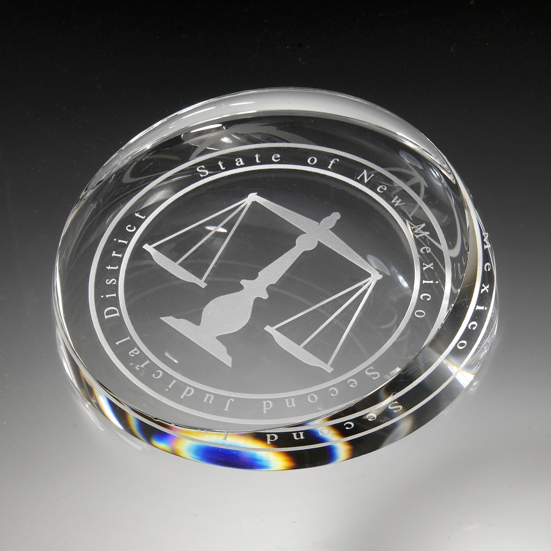 4-1/4" Clear corona Paperweight 7