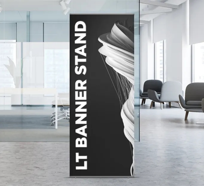 LT Banner Stands with Double Sided Hardware (2.5ft x 6ft) 2