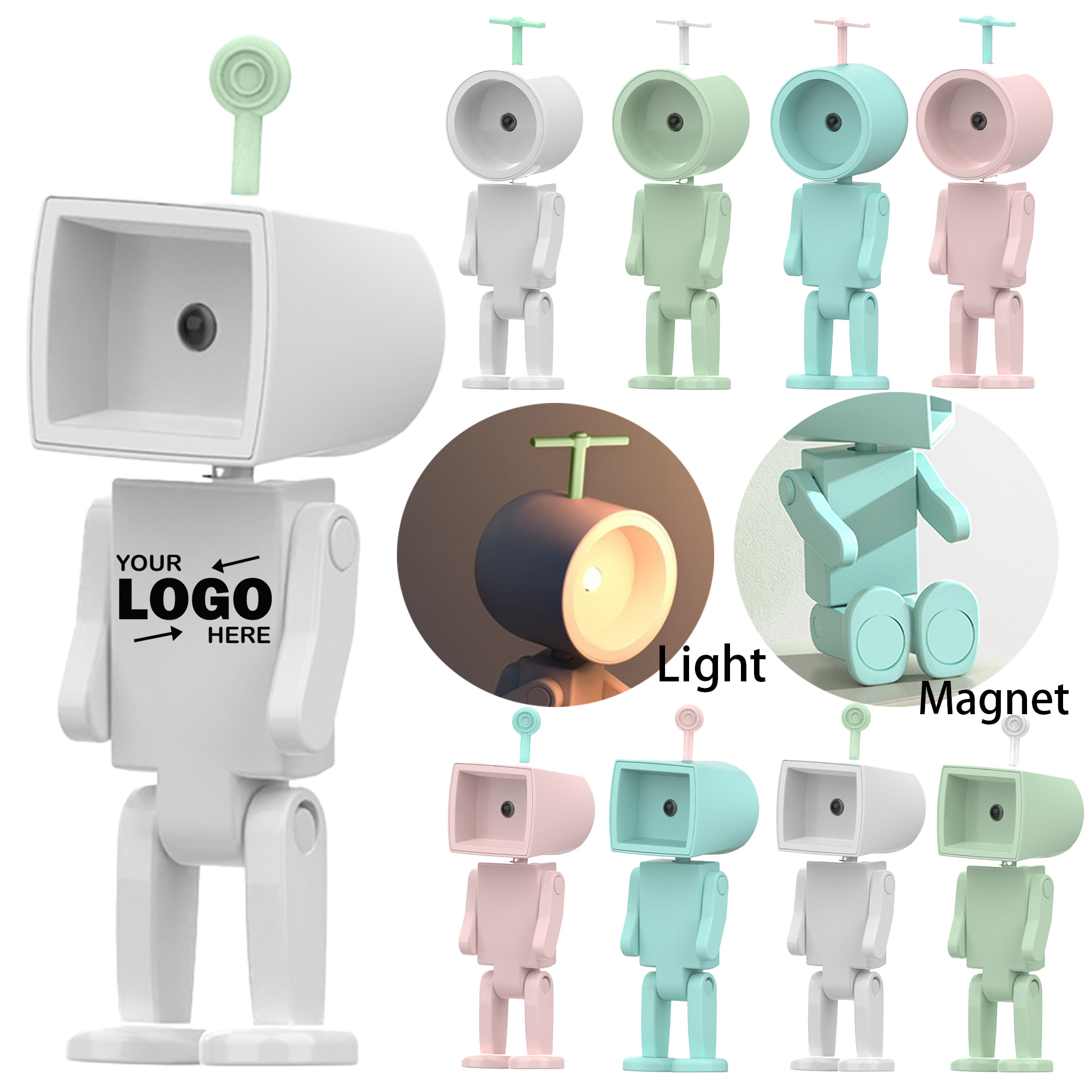 MOQ 50 Robot shaped Illuminated Night Light 2