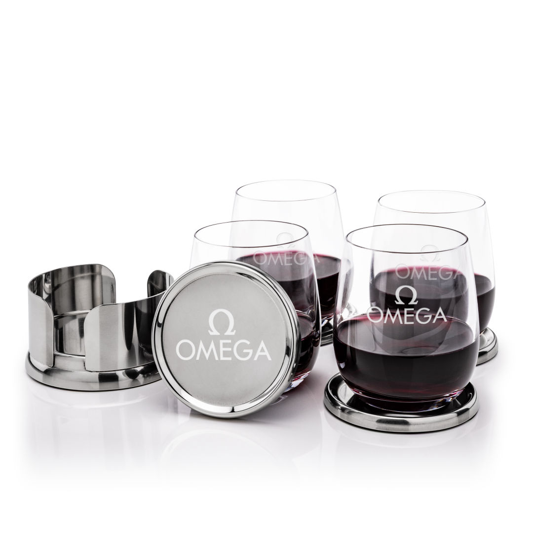 Baldoni Coasters & Salem Stemless Wine Set