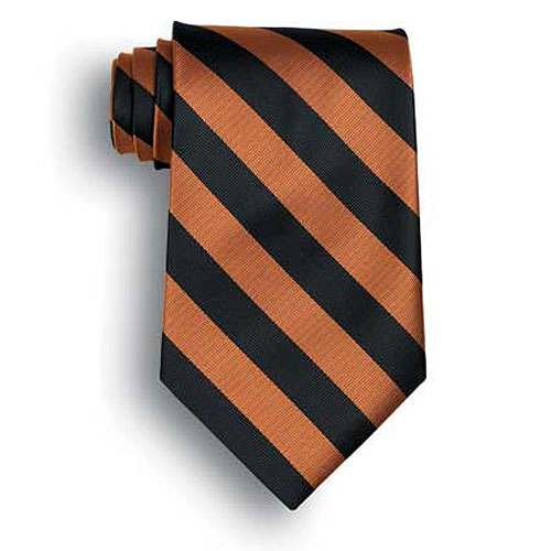 School Stripes Tie - Black/Copper 2