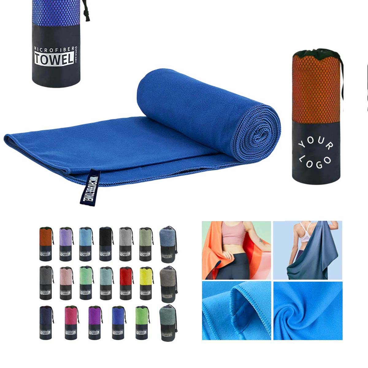 Lightweight Microfiber Towel with Antimicrobial Design 33