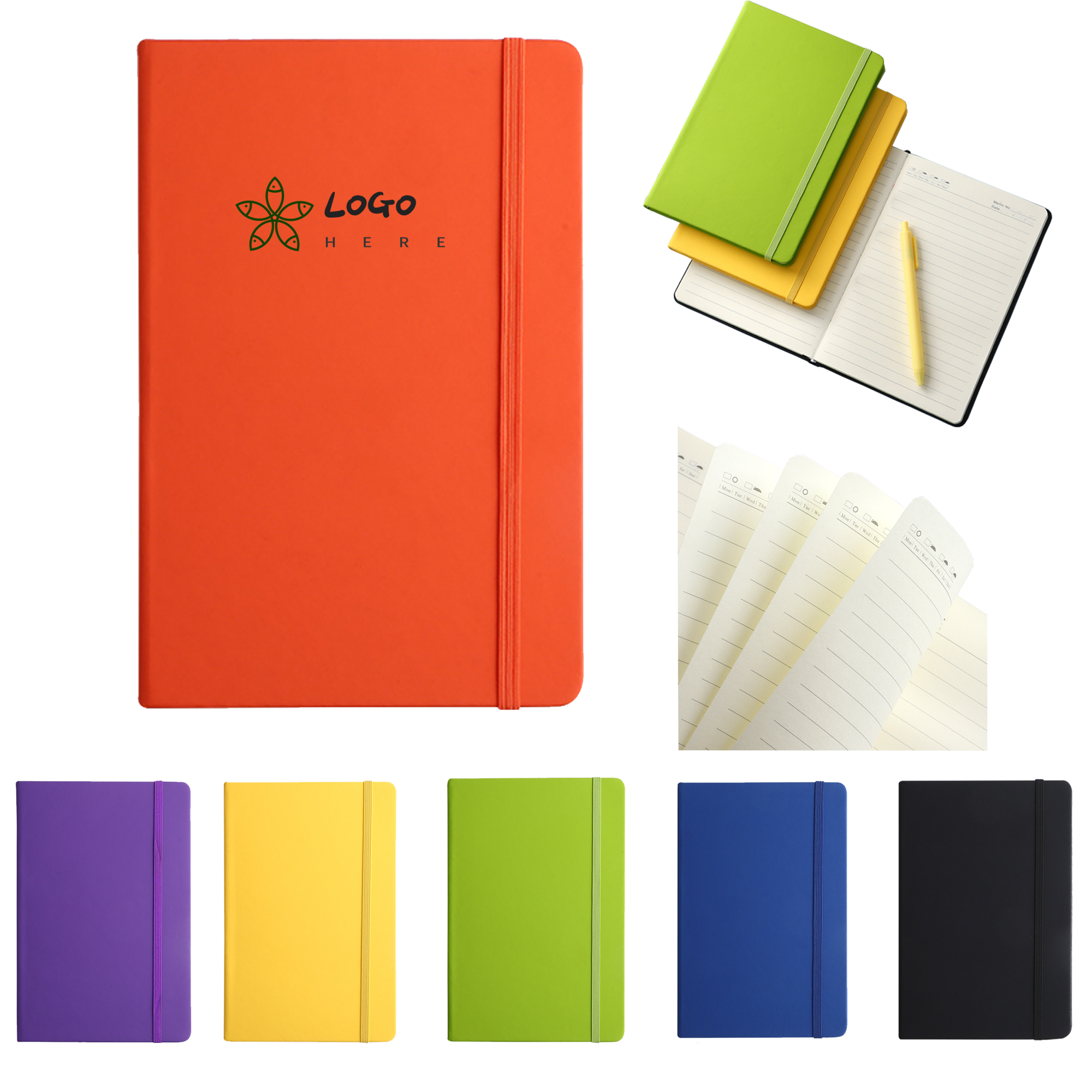 A5 Hardcover PU Leather Notebook 3