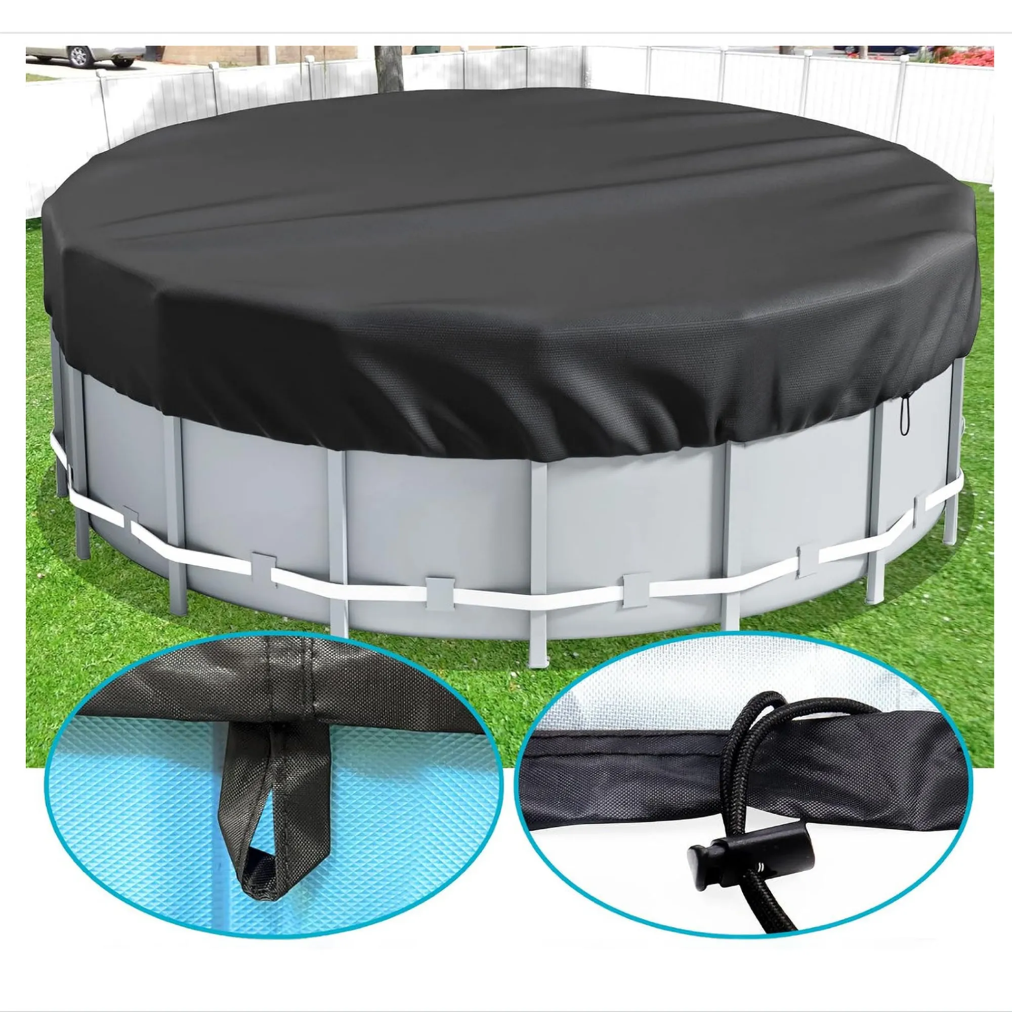 Winter Pool Cover Easy Installation Round 4