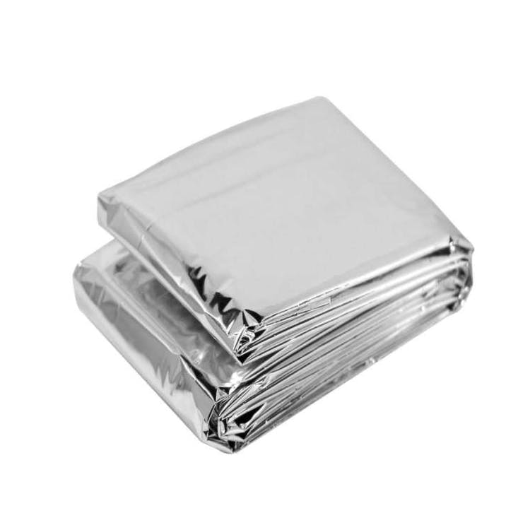 Mylar Emergency Blankets - Silver 82" x 55" 1