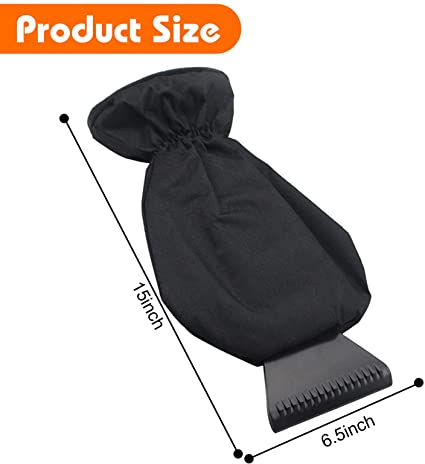 Waterproof 600D Oxford Cloth Warm Grip Ice Scraper Mitten Snow Remover Glove/Lined of Thick Fleece 4