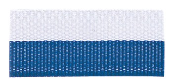 Blue/White "V" Neck Ribbon with Clip, 1 1/2" wide 2