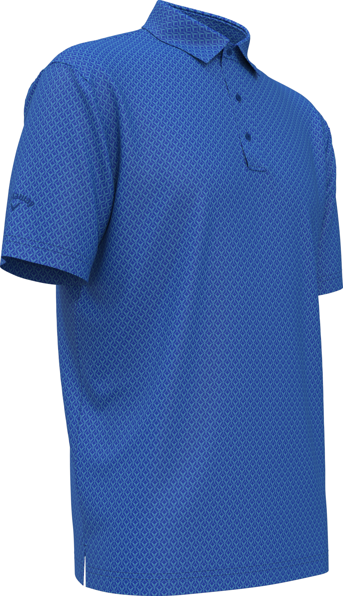 Men's Short Sleeve All Over Stitched Chev Polo 15