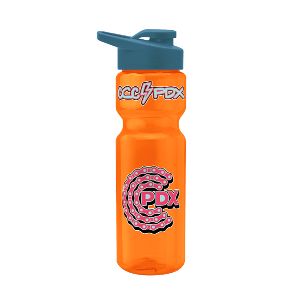 Blazer 28oz Transparent Bike Bottle w/Drink-thru Lid 1431
