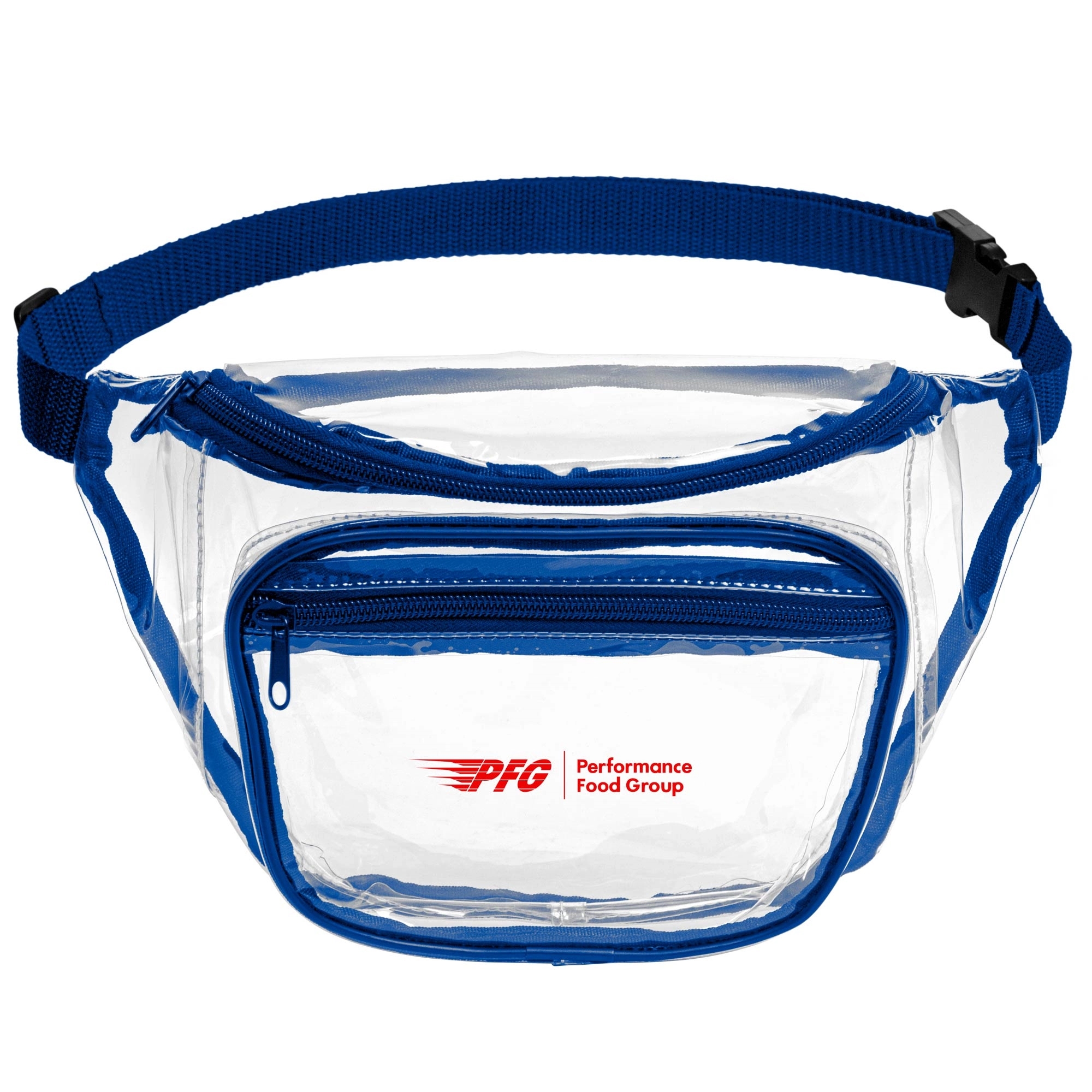 Clear PVC Fanny Pack with Dual Pockets - Large 9
