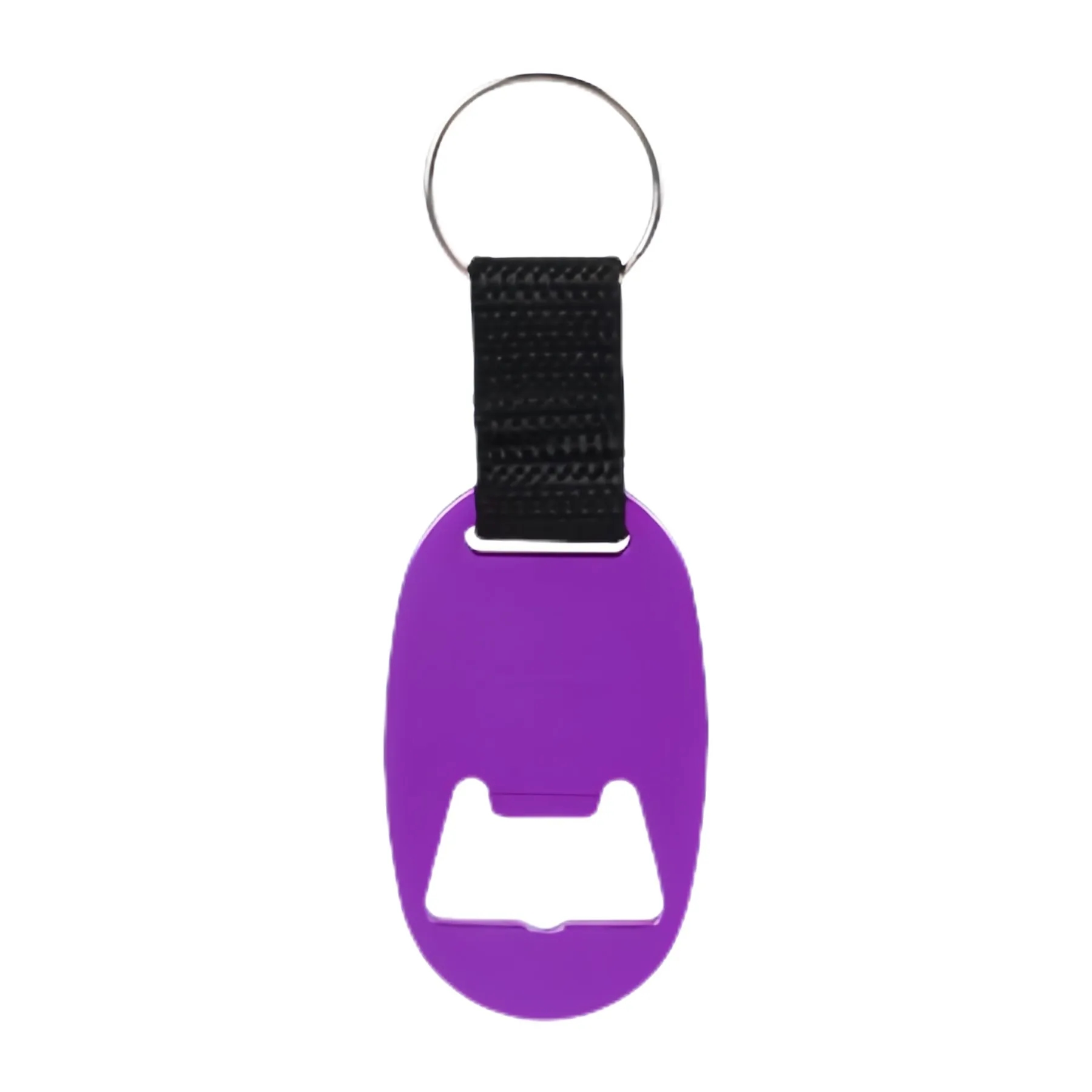 Oval Bottle Opener Keychain w/ Strap 2