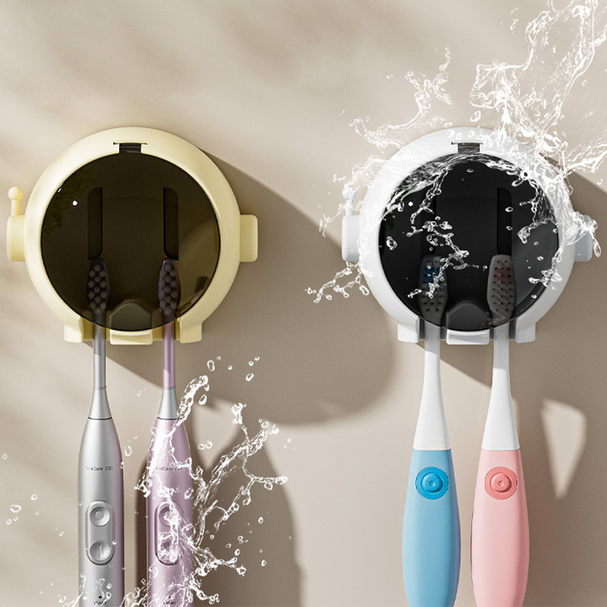 Abs Hanging Toilet Toothbrush Holder 2