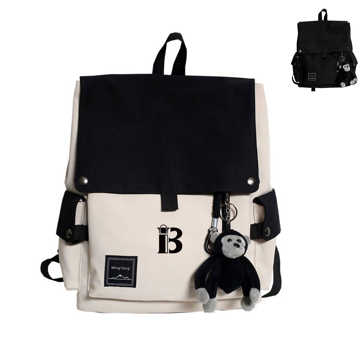 Flip Simple Student Canvas Backpack 2