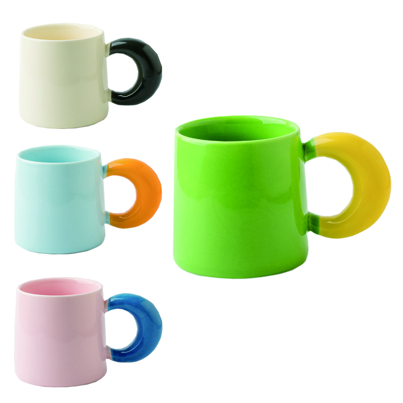 11 Ounce Ceramic Mugs with Large Handles 1