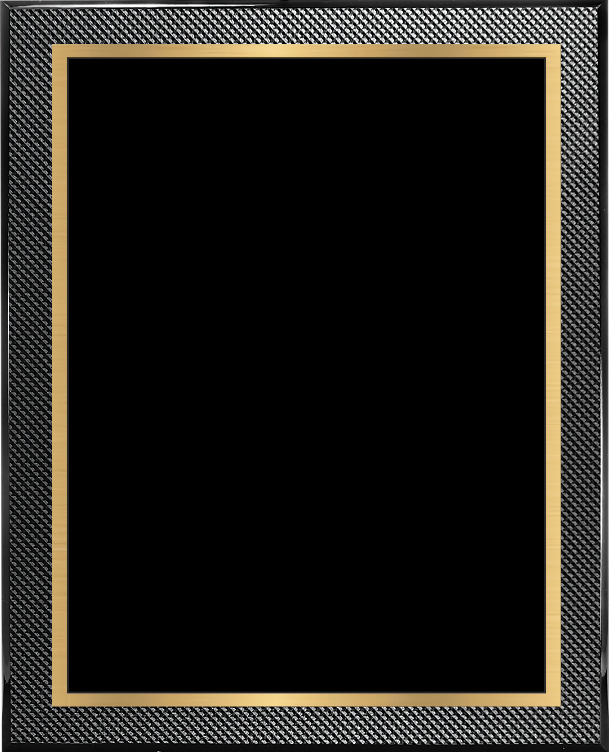 Piano Carbon Fiber Finish Plaque w/Choice of Double Plate 3