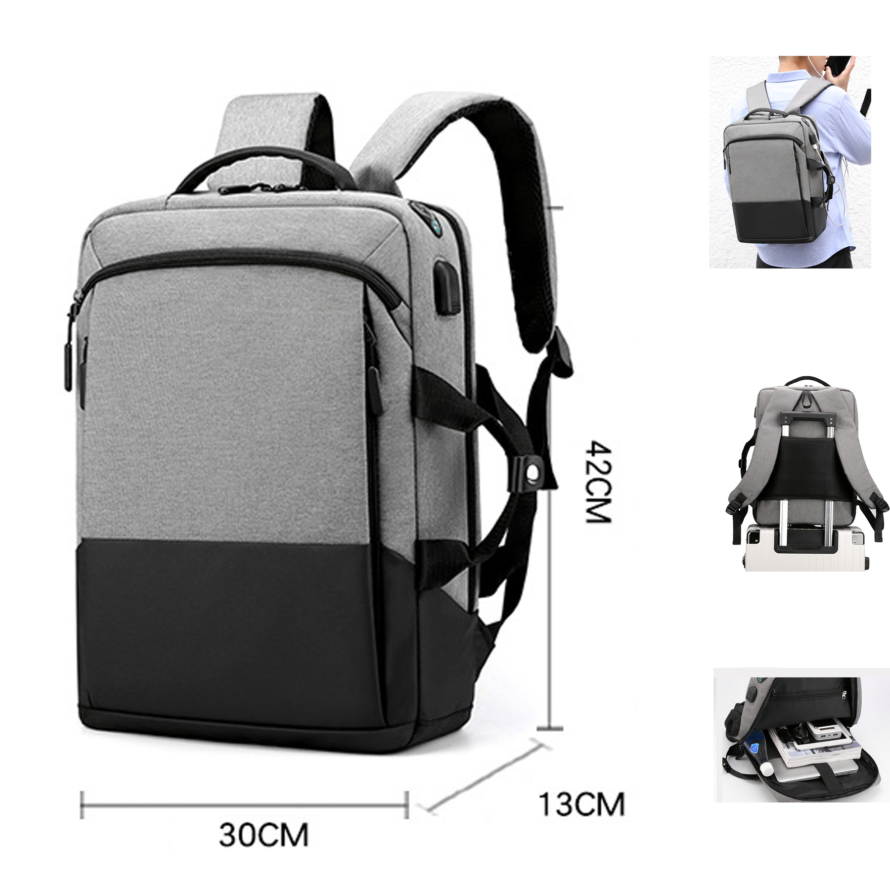 Computer Backpack With Usb 3