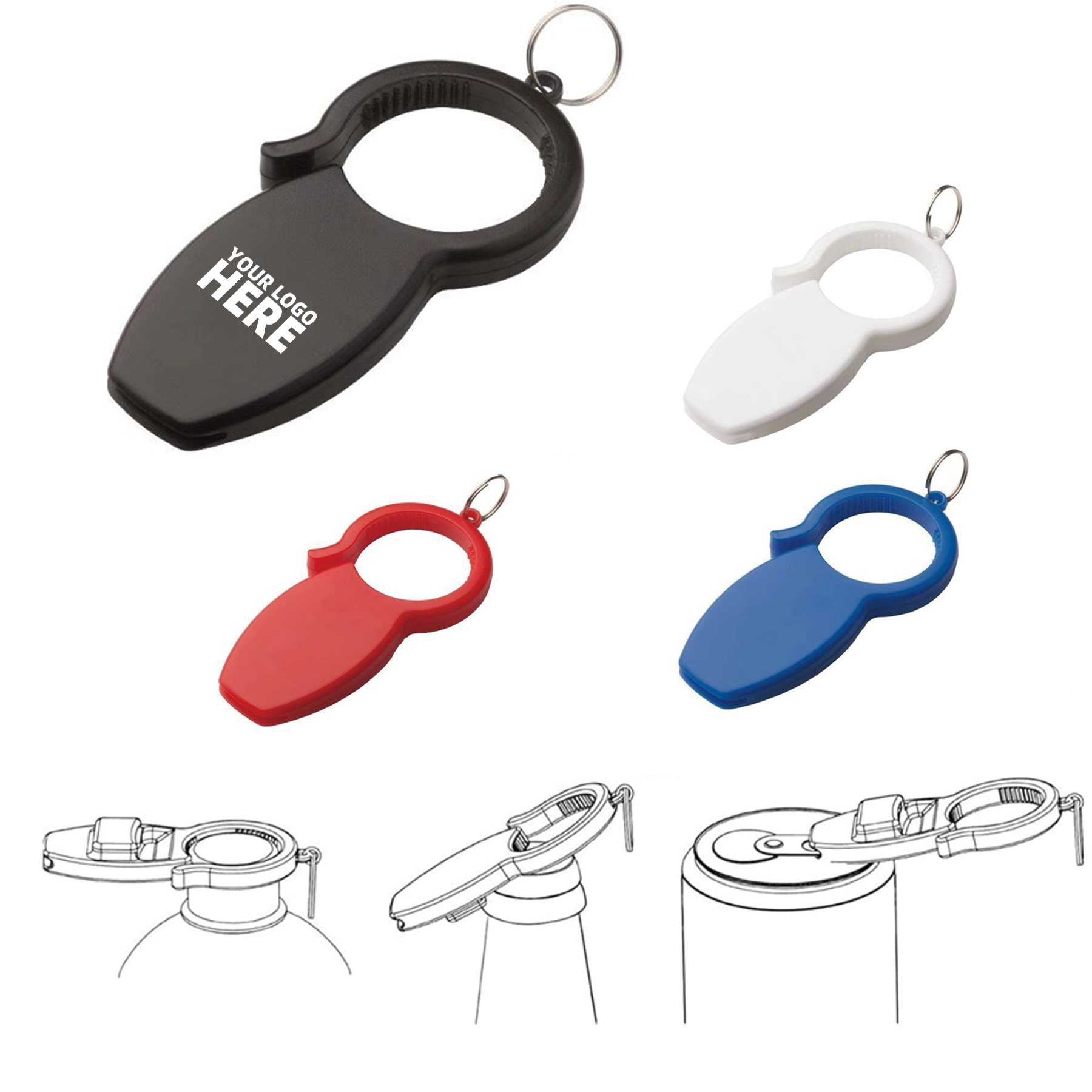 3 In 1 Multifunctional Beer Can Opener Keychain 5