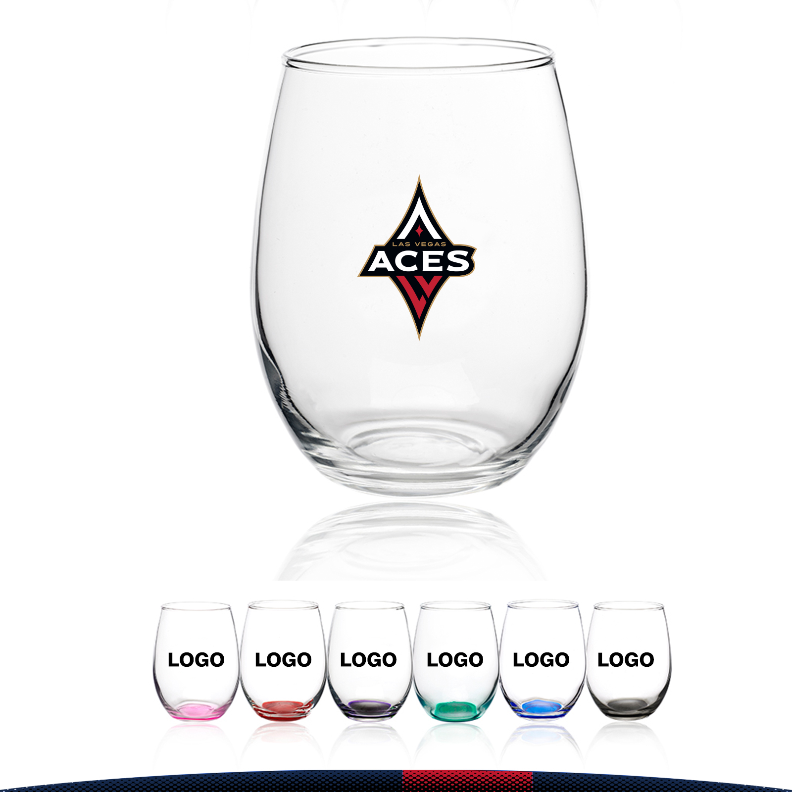 15 oz. Stemless Wine Glasses 6
