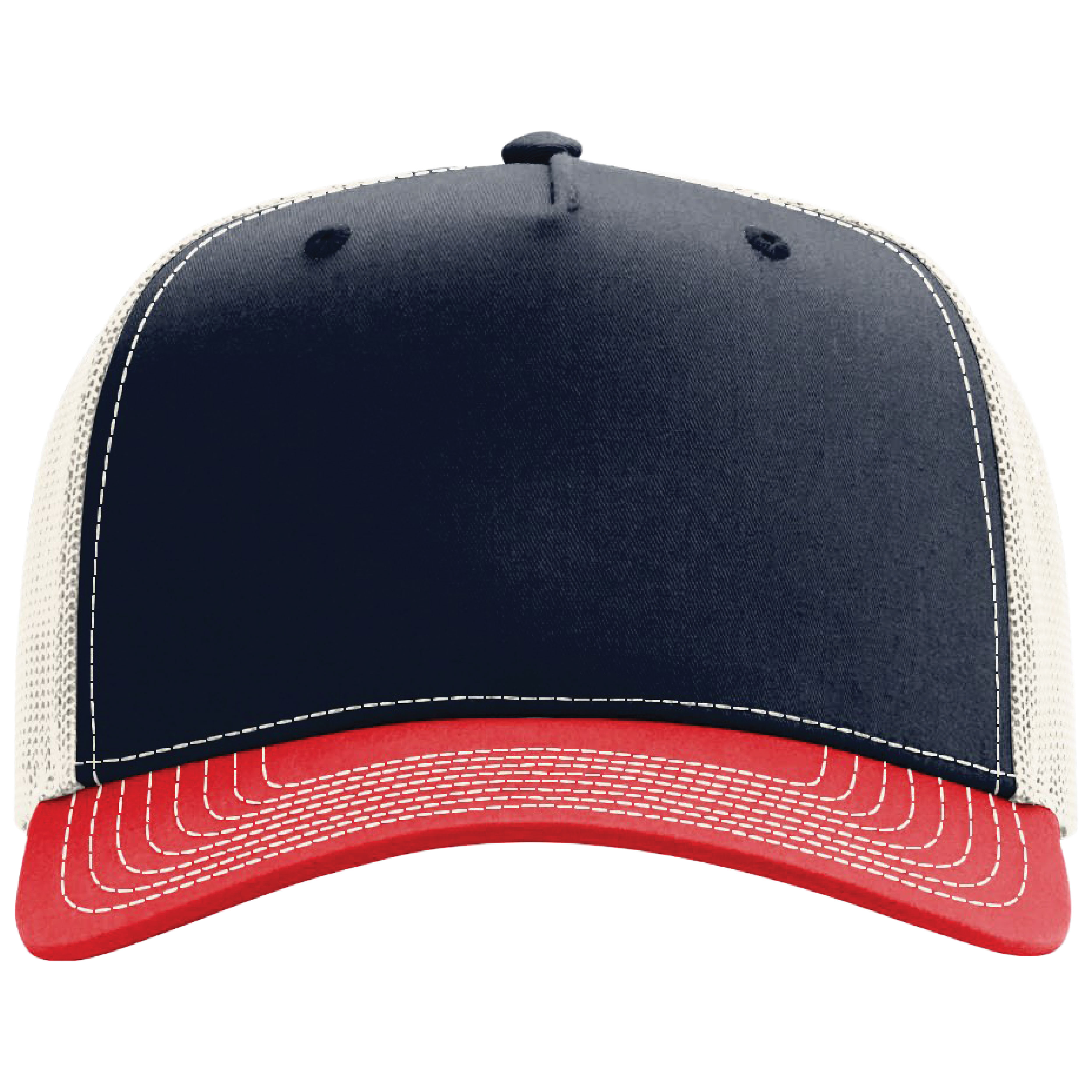 Richardson 112FPC Champ 5-Panel Snapback Trucker Hat w/Leatherette Adhesive Patches or Embroidery 40