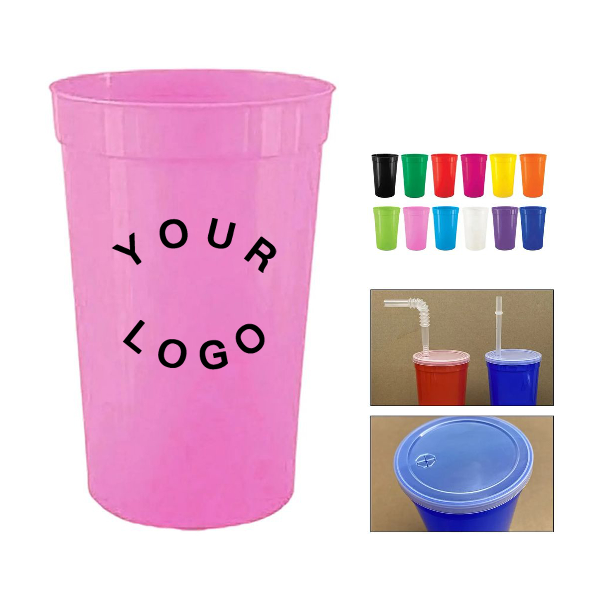 16oz Colorful Recyclable Cup for Parties and Sports 17