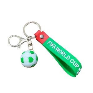 World Cup Football PVC Keychain With Key Ring Design 25