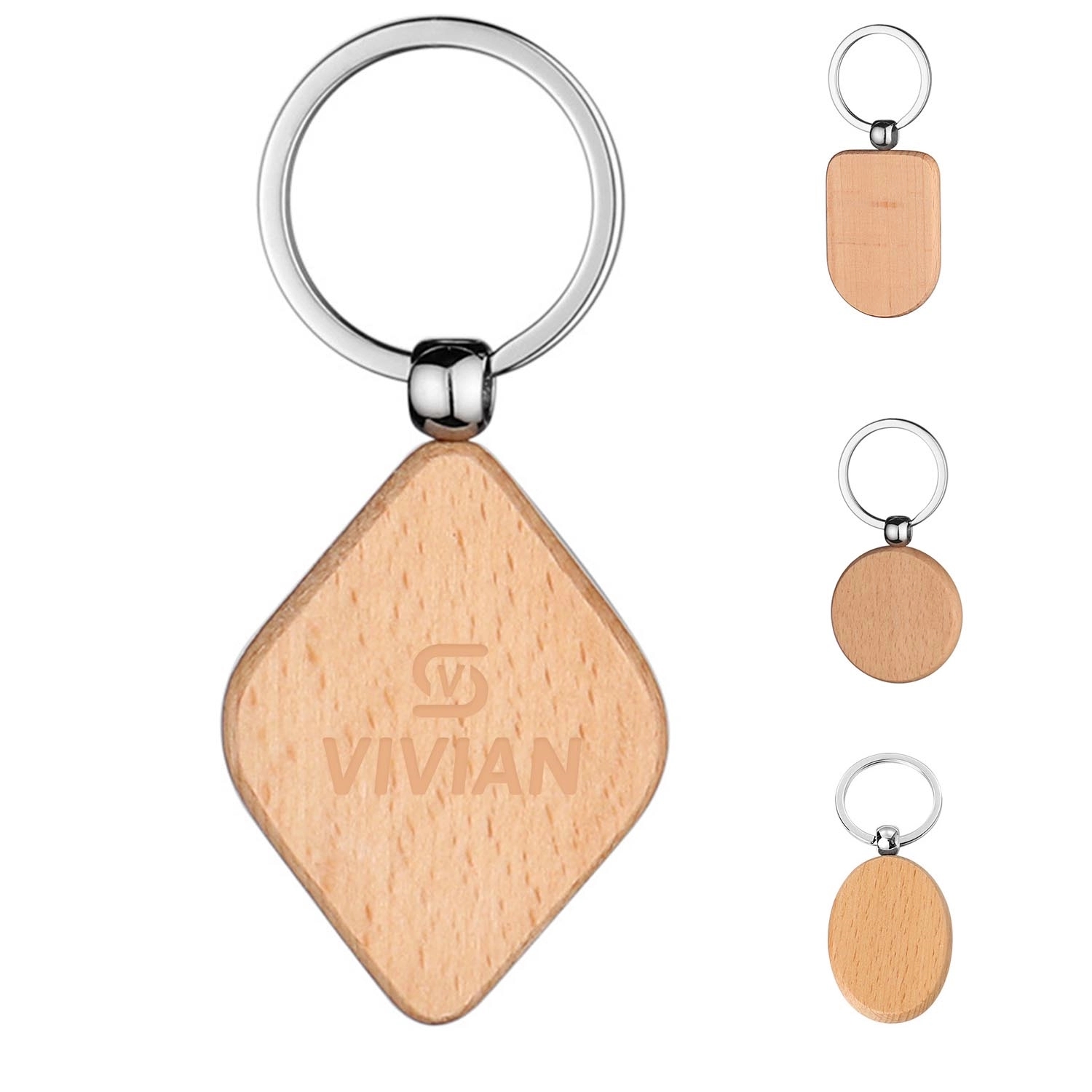 Wooden Keychain Tag 4
