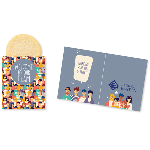 One Color Foil-Stamped Stock Welcoming Mini Sweeter Card with Single Sugar Cookie 2