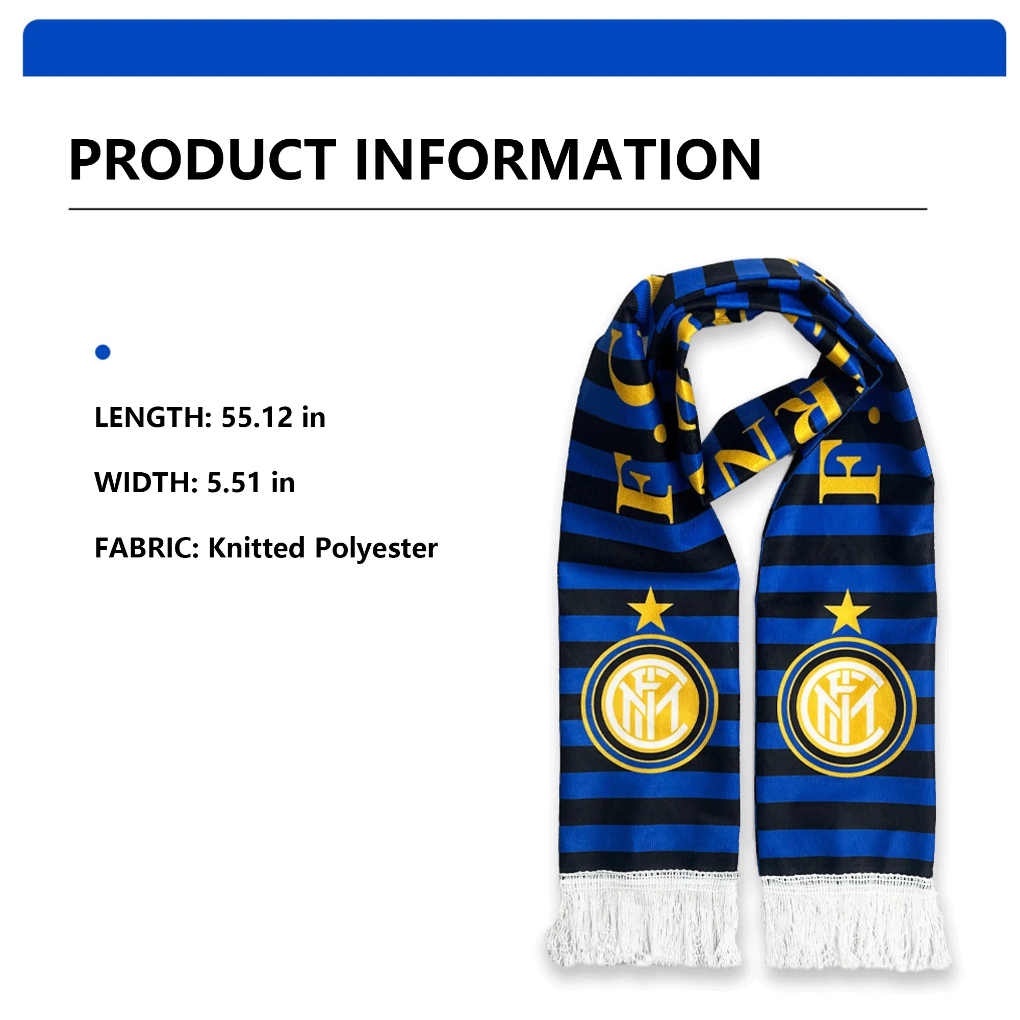 Knitted Polyester Football Scarf Free Shipping 4