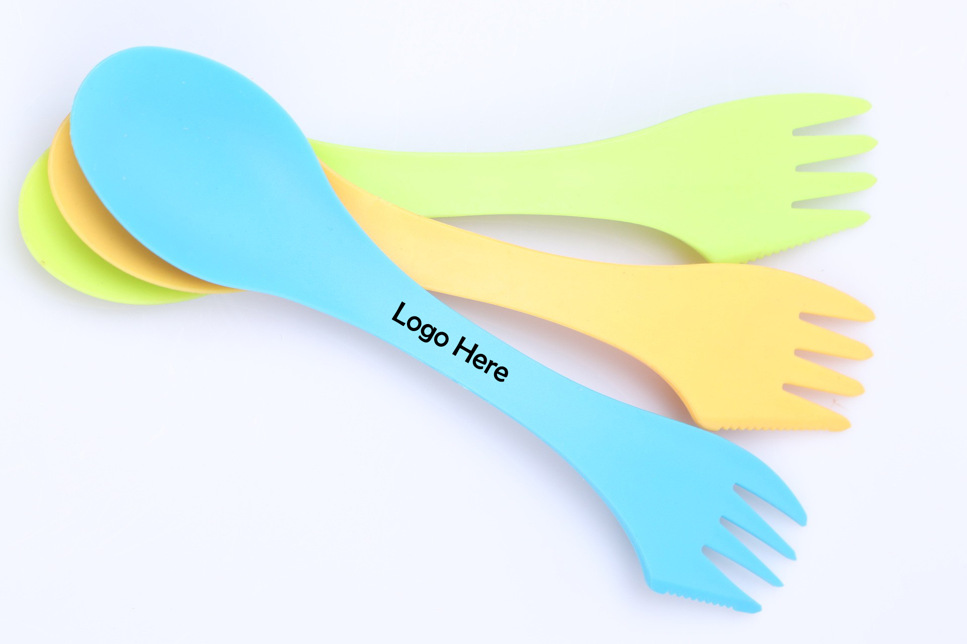 10" x 2.125" Multi-Functional Plastic Spoon Fork Knife 3 In 1 1