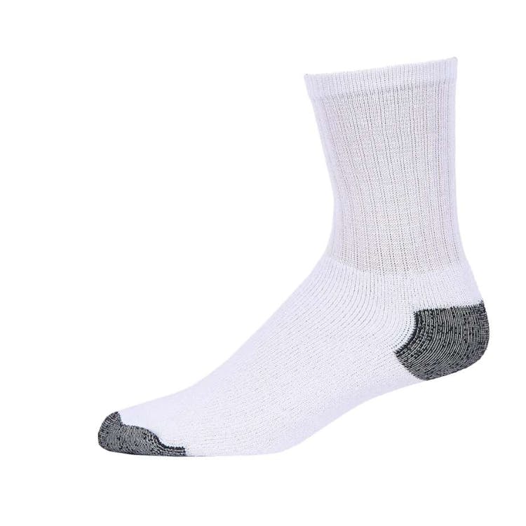 Crew Sports Socks - White/Black Size 9-11 4 Pack 2