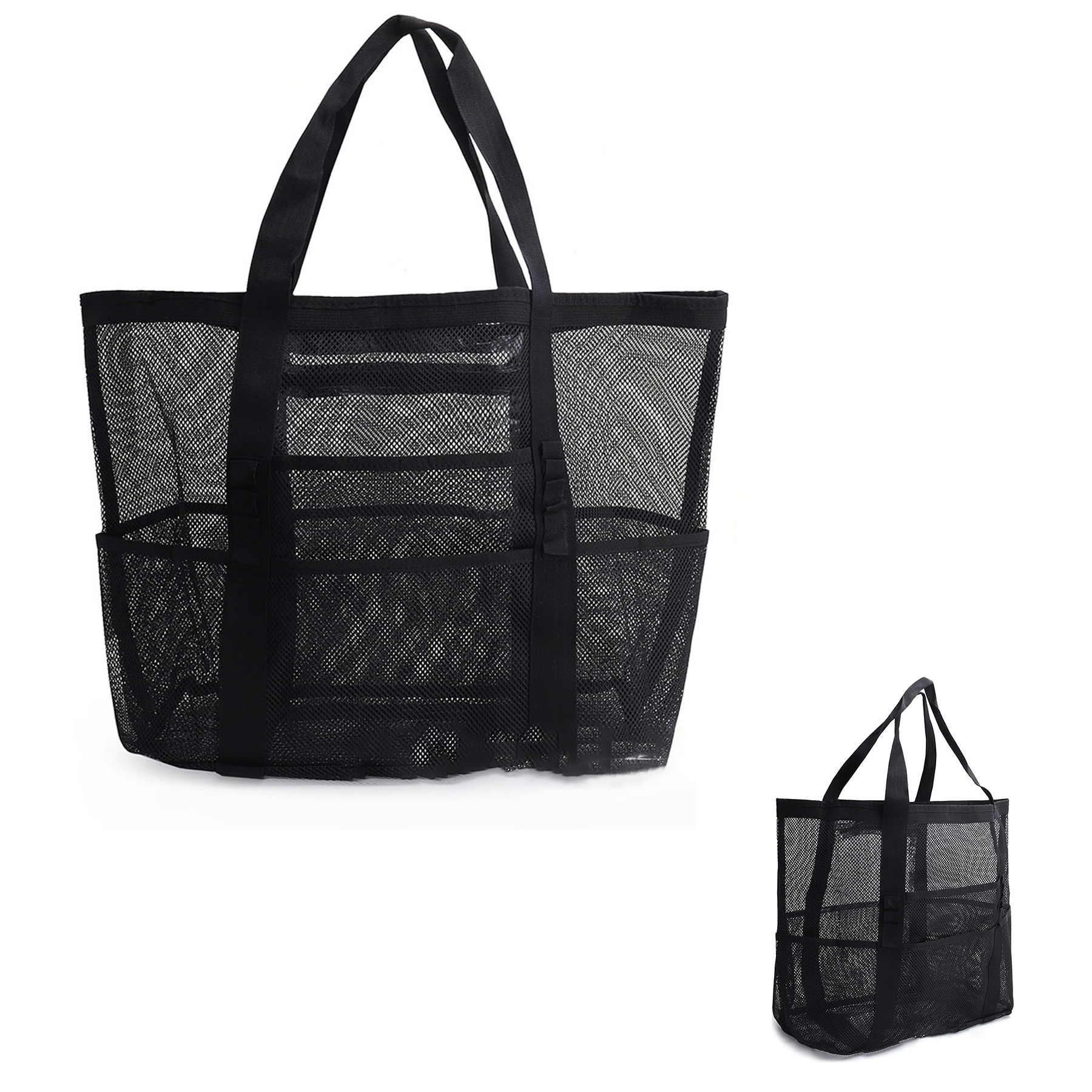 nylon Mesh portable beach tote bag with large capacity 3