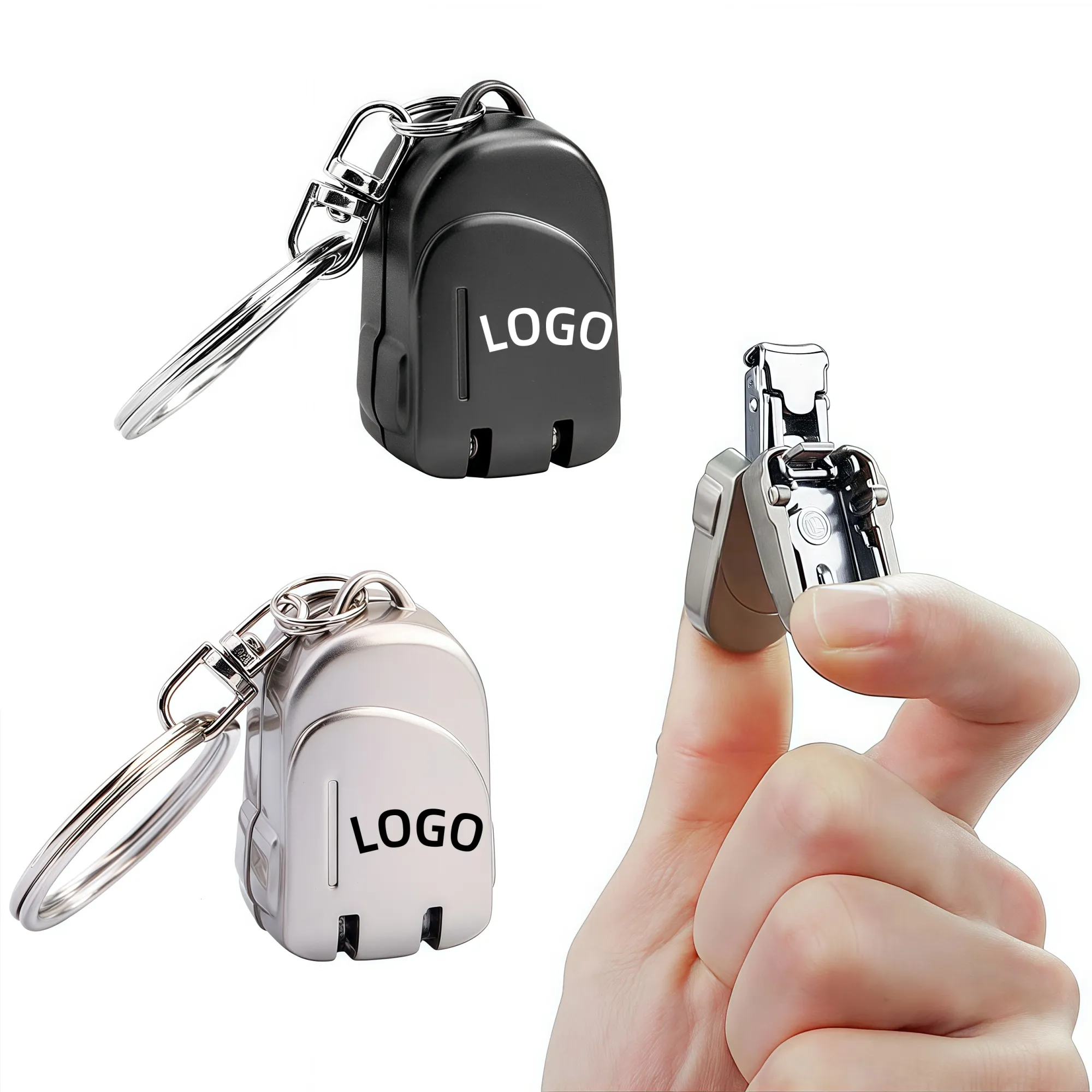 Portable Folding Mini Nail Stainless Steel Clippers Keychain 1