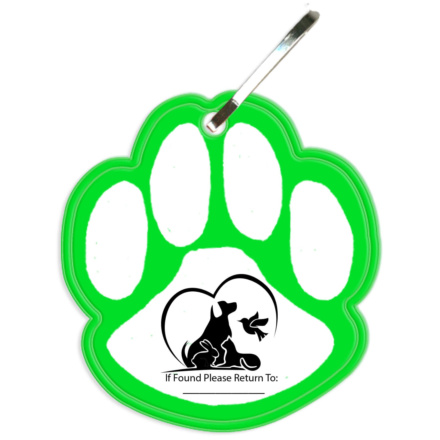 Paw Print Reflective Zipper Pull 35