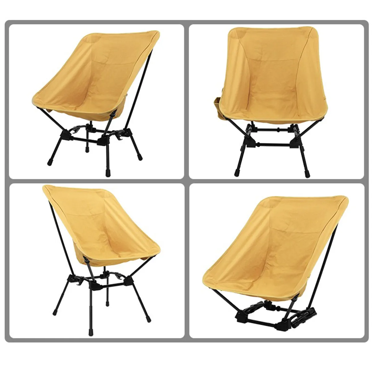 Portable Comfortable Adjustable Height Folding Camping Chair 6
