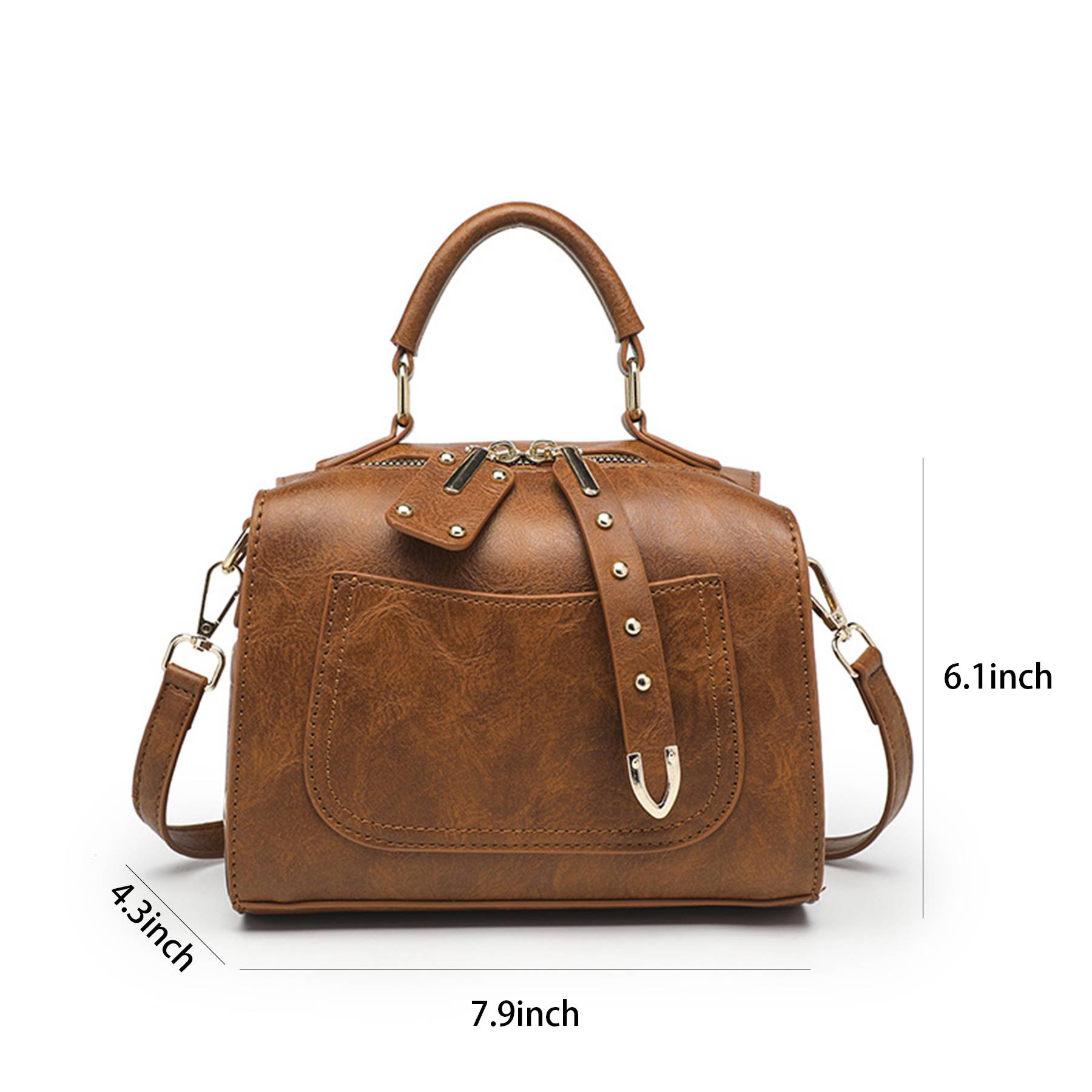 Pu Leather rivet Crossbody Bag for Women Offers Zipper 6