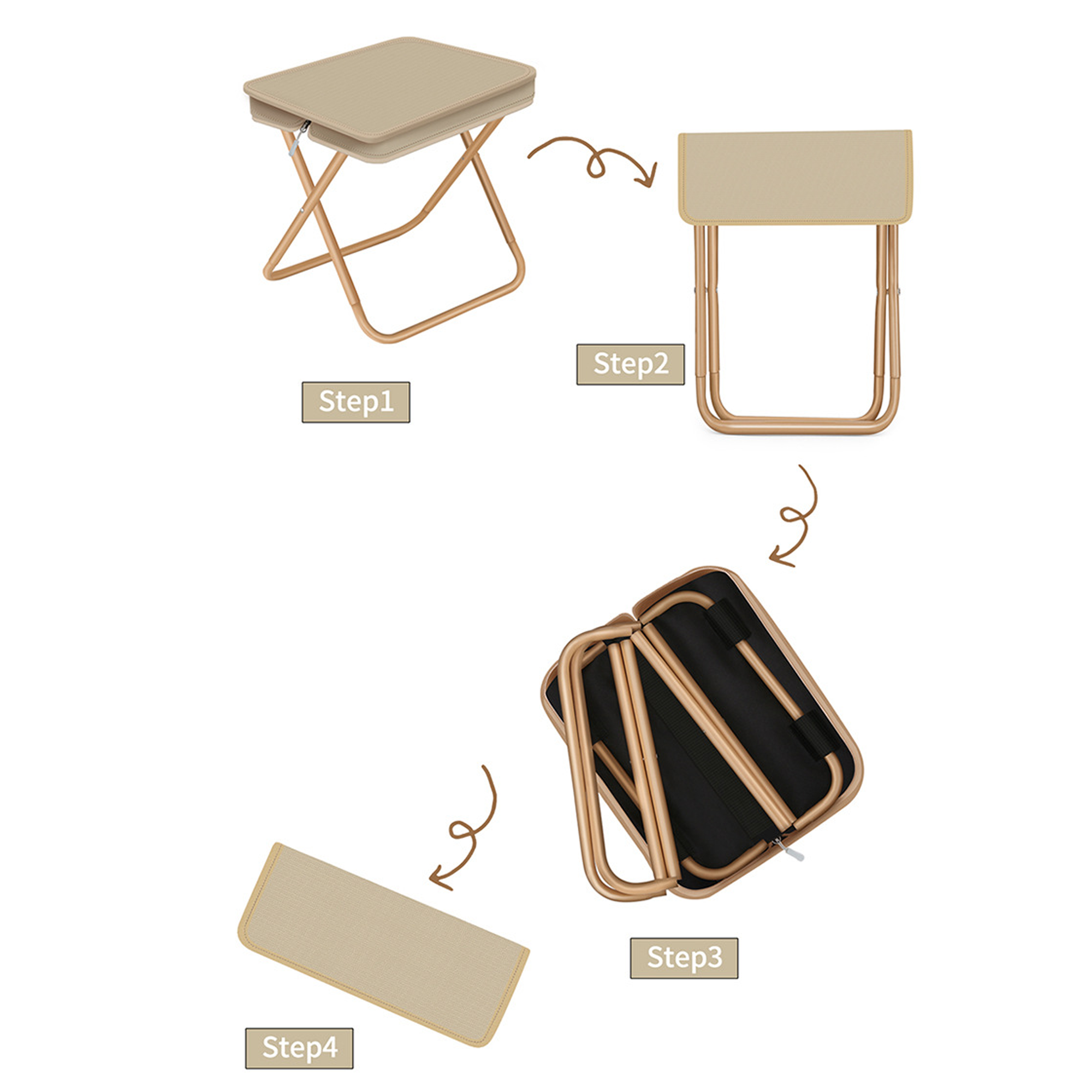 Handbag Portable Folding Stool 2
