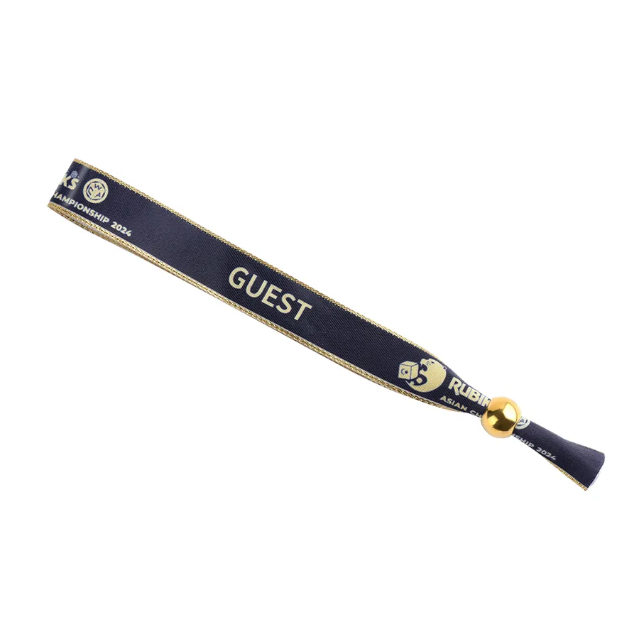 Full Color Metallic Edge Satin Cloth Wristbands 5