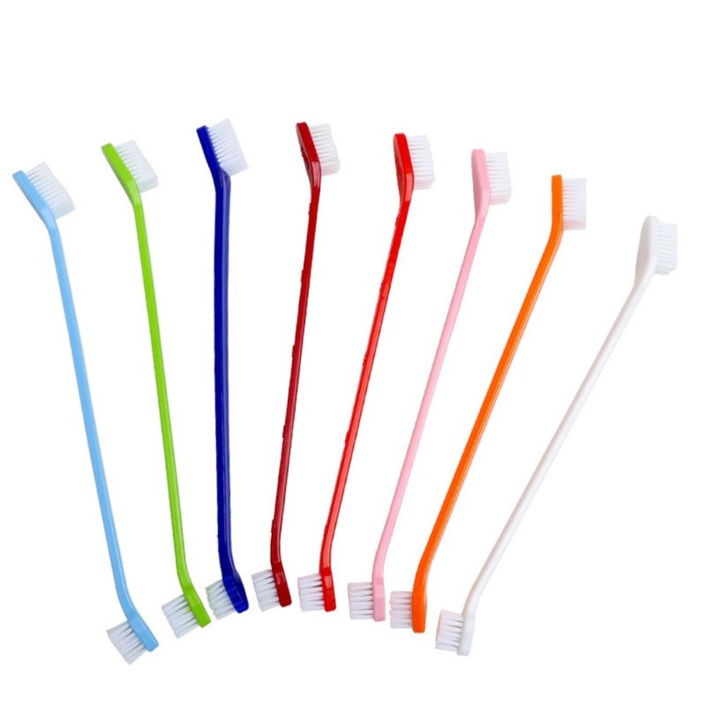Pet Long-handled Double-headed Toothbrush 1