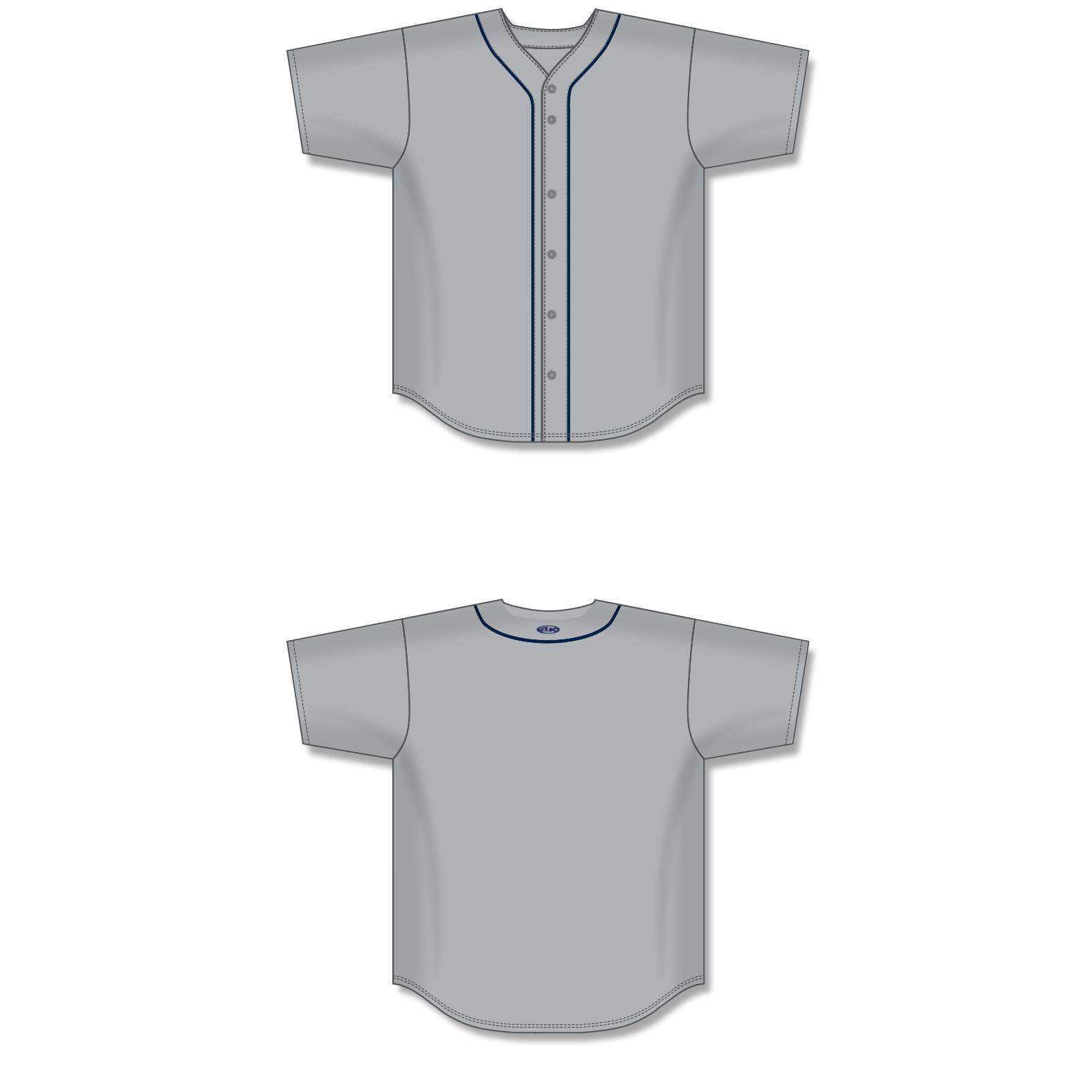 Full Button Baseball Jerseys BA5500-DET-G01 6