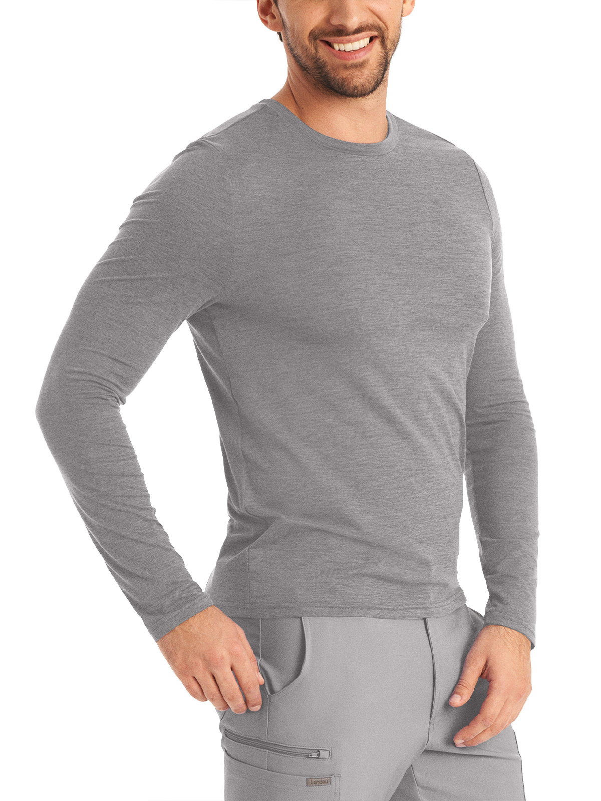 Landau - Forward - Men's Long-Sleeve Crew Neck Underscrub Tee 5