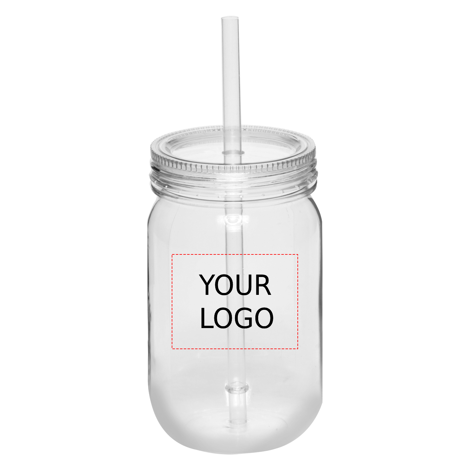 Plastic Mason Jar with Lid and Straw, 24 oz. 4