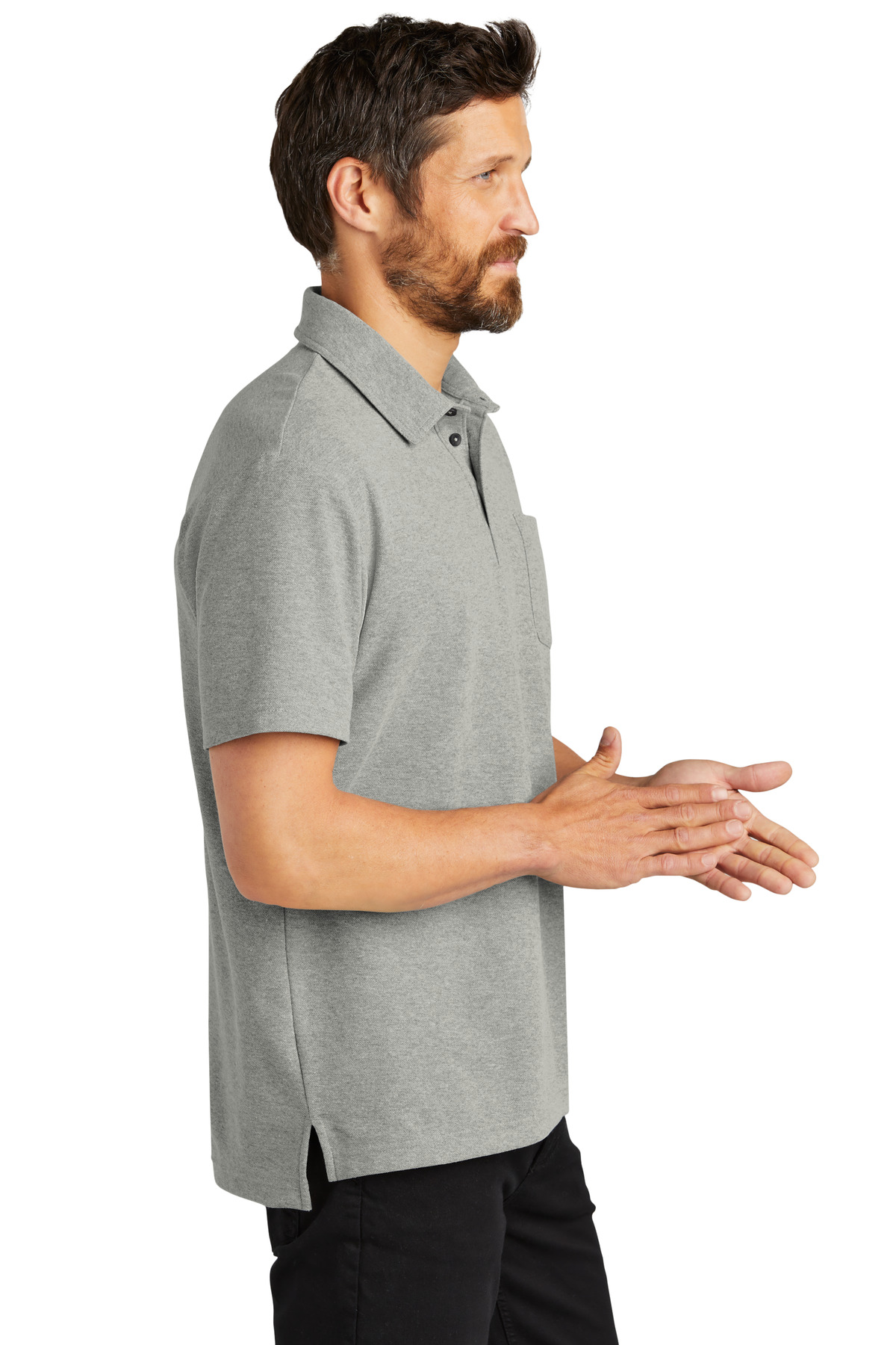 Port Authority C-FREE Cotton Blend Pique Pocket Polo K868 31