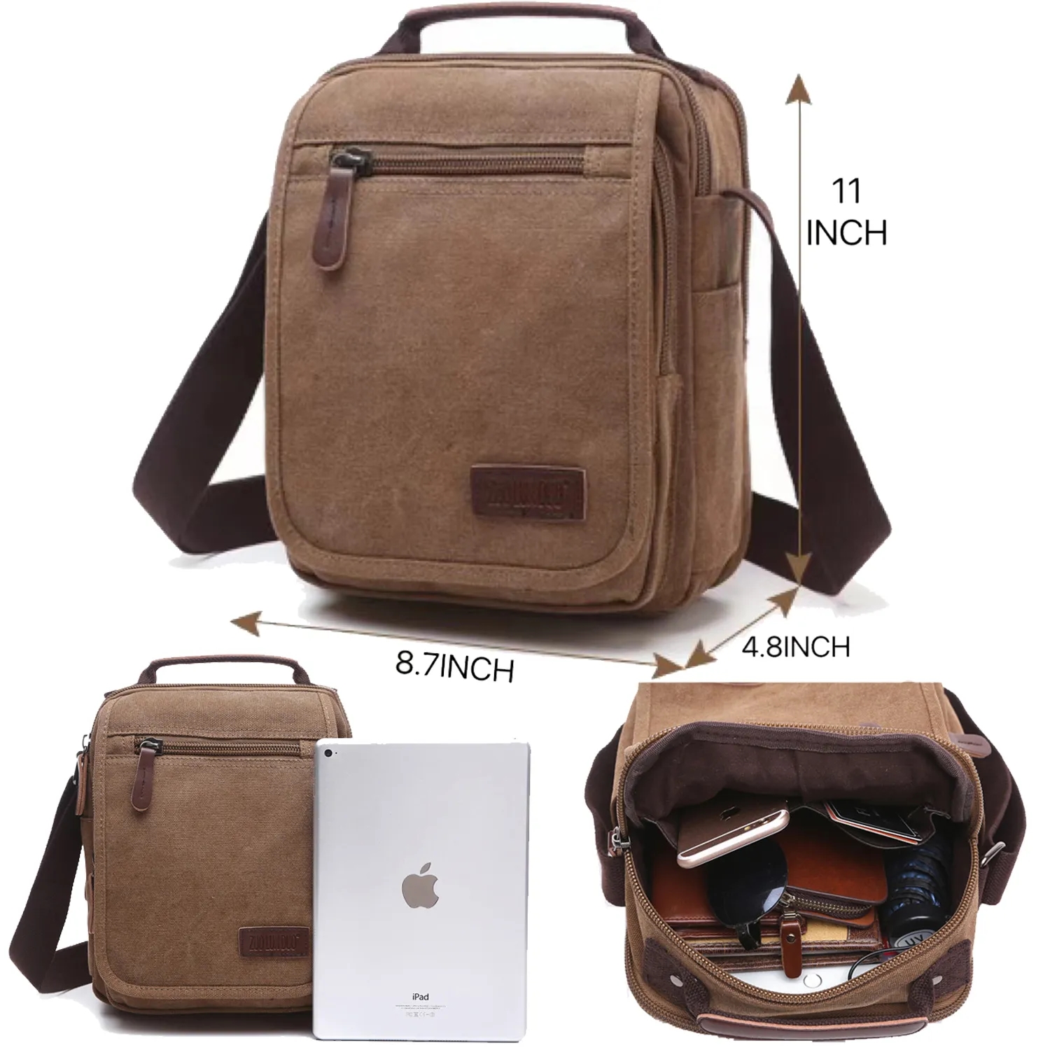 Classmate PC Messenger canvas Oil wax cross-body bag 4