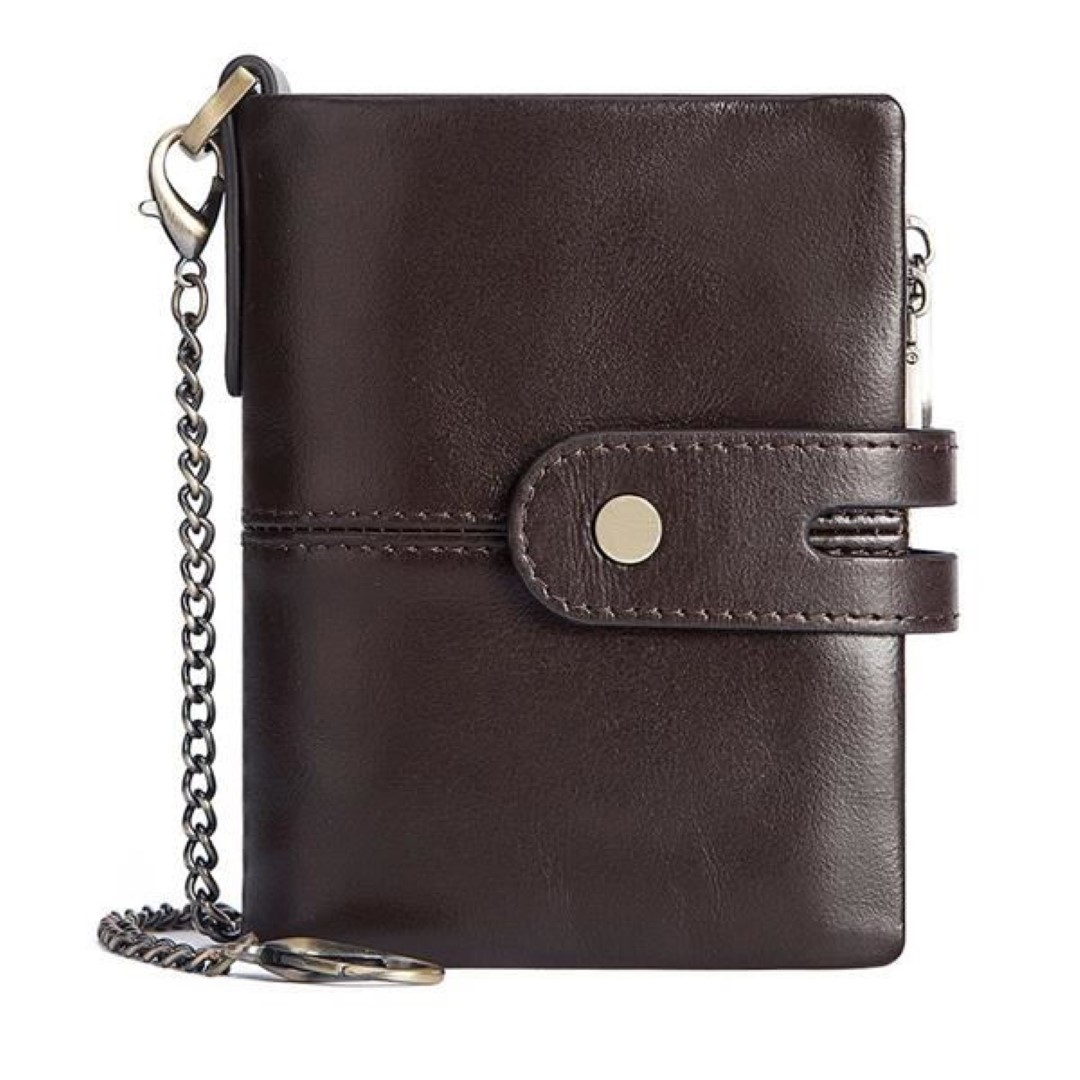 Anti Theft Genuine Leather Mens Wallet 5