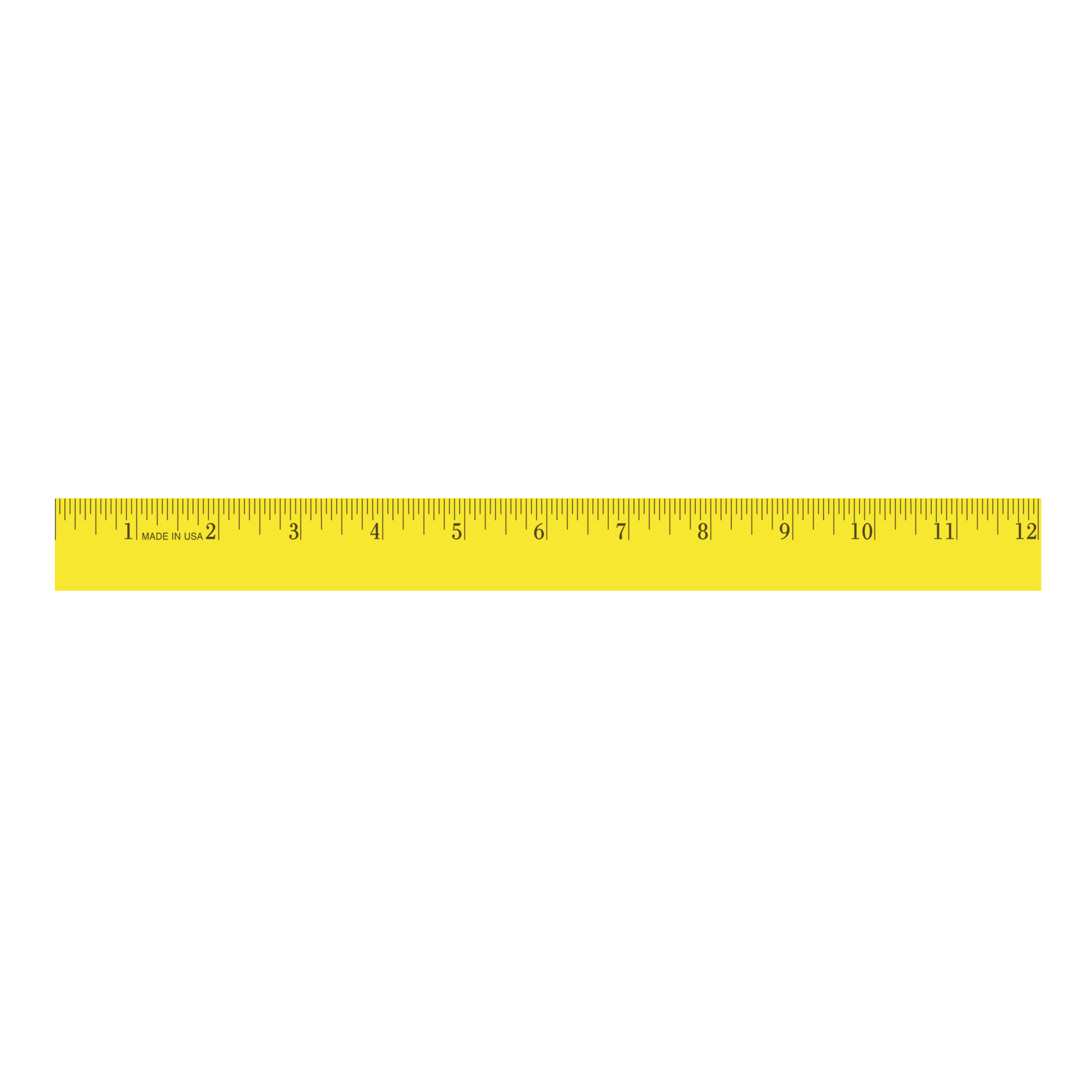 12" Enamel Wood Ruler - English Scale 13