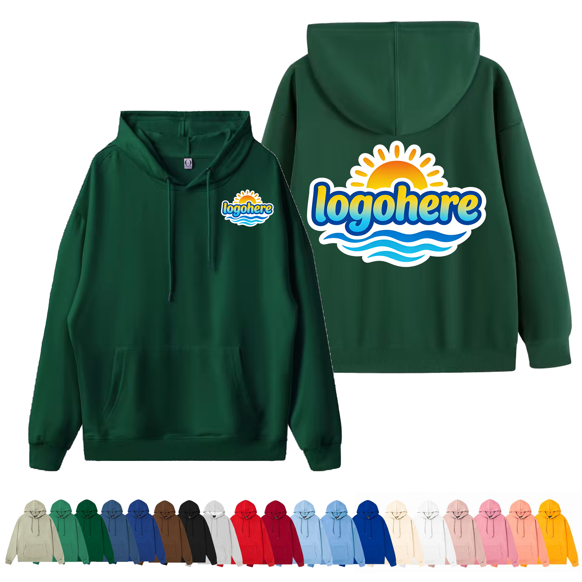 Premium Logo Hoodie for Men, custom hoodie or sweatshirt with logo imprint 2